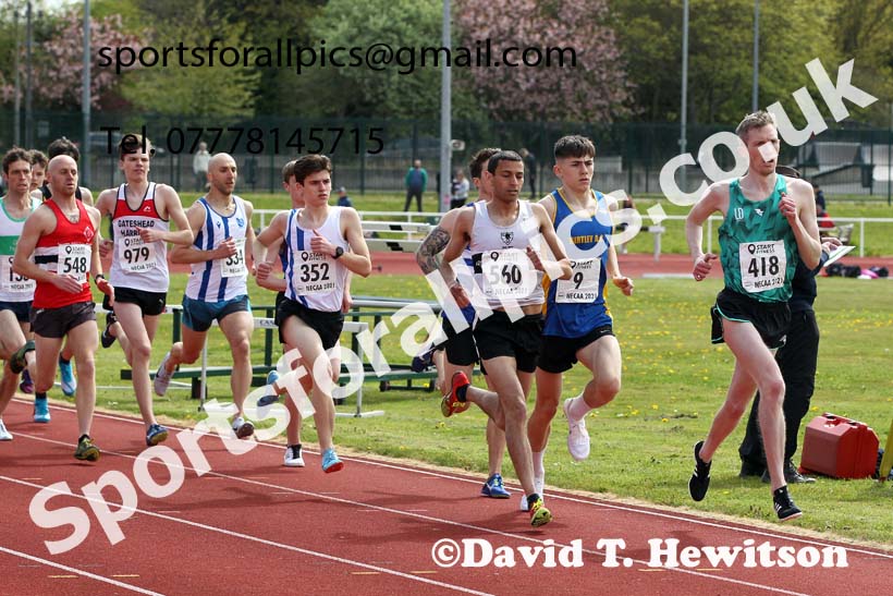1500 metres, 2021 NECAA Middlesbrough Open Meting, Sunday, May 9th. Photo: David T. Hewitson/Sports for All Pics